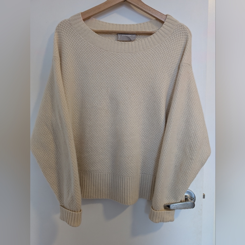 Everlane Cream Crew Neck Sweater
